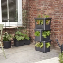 Elho Plantenbak Green Basics Stack & Grow Large Zwart -Groen Tuin Pro Verkoopwinkel elho plantenbak green basics stack grow large zwart 800x534 620e3d4f78fb3 l