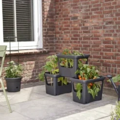 Elho Plantenbak Green Basics Stack & Grow Large Zwart -Groen Tuin Pro Verkoopwinkel elho plantenbak green basics stack grow large zwart 800x534 620e3d4fc59c1 l